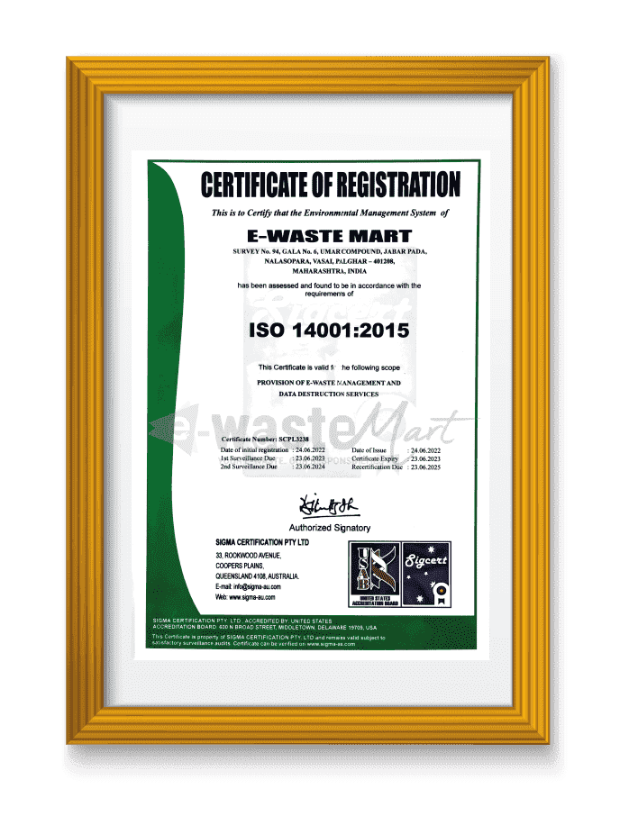 E-Waste Mart certificate 5